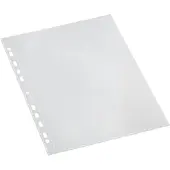 Bantex Plastfickor A4 genomskinliga med hål och öppning i toppen 0,12 mm - (100 st.)