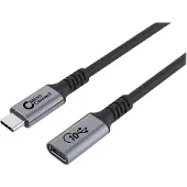 Microconnect Premium - USB-förlängningskabel - USB-C (hona) till USB-C (hane) - USB 3.2 Gen 2x2 - 20 V - 5 A - 1 m - USB-strömförsörjning (100W), 4K60Hz (3840 x 2160) stöd - svart