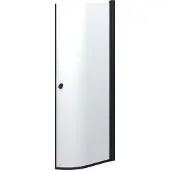 Dansani E91-03 halvrund dörr 200 x 72-74 cm svart/klart glas
