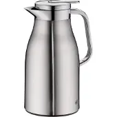 Alfi Skyline, Karaff, 1 l, Krom, Satinstål, Plast, Silikon, Rostfritt stål, Termoplastisk elastomer (TPE), Rund, Plast