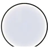 Dansani Moon runt badrumsspegel Ø75 cm med LED-belysning, svart