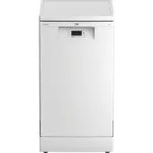 Beko BDFS15020W, Fristående, Slimline (45 cm), Vit, LED, Rostfritt stål, 10 kuvert
