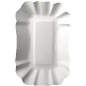 Papstar 11303, Tallrik, Rektangulär, Kartong, Vit, Monokromatiskt, 250 styck