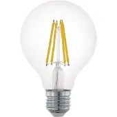 Eglo E27 LED G80 klar globlampa med varmt vitt ljus