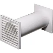 Wallair N37824 rundrörs ventilationssystem 100 plast (Ø x L) 10 cm x 48 cm vit