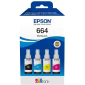 Epson EcoTank 664 - 4-pack - svart, magenta, cyan, gul - original - bläcktank - för L380, L395, L495 EcoTank ET-2650, L1455, L656 EcoTank ITS L3050, L3060, L3070