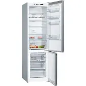 Bosch Serie | 4 KGN39VLEB - Kylskåp/frys - bottenfrysskåp - bredd: 60 cm - djup: 66 cm - höjd: 203 cm - 368 liter - Klass E - inox-utseende