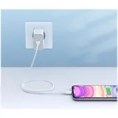 UGREEN - Lightning-kabel - USB-C hane till Lightning hane - 1 m - skärmad - vit - USB-strömförsörjning (18W)