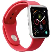 Case4Me SBS silikonrem till Apple Watch 38/40/41 mm, röd