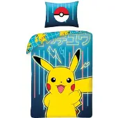 MCU Pokemon Pikachu+Pokeball sängkläder – 100 % bomull