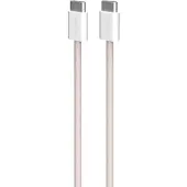 Puro Kabel flätad USB-C / USB-C 60 W, 1,5 m, rosa