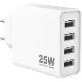 Sinox beslag Sinox väggladdare 4xUSB-A 25W. Vit, inomhus, USB, 5 V, Vit