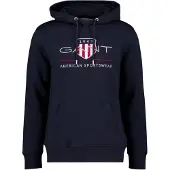 Gant Sweatshirt marinblå / ljusgrå / röd / vit