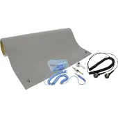 Quadrios ESD-bordsmatta-set Grå (L x B) 1200 mm x 600 mm