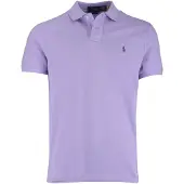 Ralph Lauren för män. 710680784441 Den ikoniska lila piképolotröjan (S), Casual, Bomull, Kort ärm
