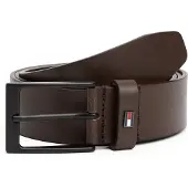 Tommy Hilfiger Enamel Flag Rectangular Buckle Leather Belt