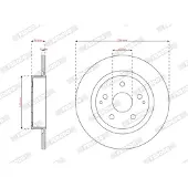 FERODO Bromsskiva DDF3177C, 2 Stycke