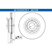 Ate Bromsskiva 24.0123-0129.1, 1 stycke
