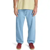 Quiksilver - Byxor - Taxer Regular Denim Pant 2001 Stone Wash för UnisexBomull - Storlek XL - Blå