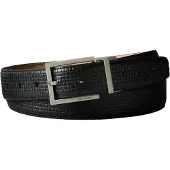 Calvin Klein Embossed Woven Square Buckle Belt