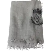 Dolce&Gabbana Herrsjal Off White DG Kronbroderi Nackwrap
