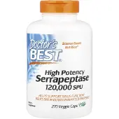 Doctors Best , Högpotens Serrapeptas, 120 000 SpU, 270 vegetabiliska kapslar