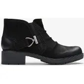 Clarks Hearth Clara Svart Nubuck Stövlar