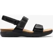 Clarks April Clover Svarta Combi Sandaler
