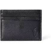 Ralph Lauren unisex. 405913722002 Korthållare i svart kornigt läder (OSFA), Casual, Klassisk, Hud