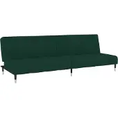 vidaXL 2-sits bäddsoffa Mörkgrön sammet 375876