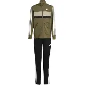 Adidas Träningsdräkt 'Seasonal Essentials Tiberio' oliv / svart / vit