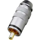 Monacor T-711G/SW, RCA-kontakt, Sort, Guld, Metall, Metall, Guld