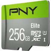 PNY Microsd 256gb Class 10 Minneskort Med Adapter