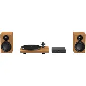 Pro-Ject Colourful Audio System E Real Wood Walnut Skivspelare kit