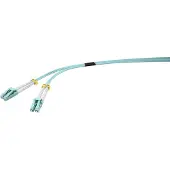 Renkforce RF-5044054 Fiberoptik LWL Anslutningskabel 2.00 m Aquablå [1x LC-stiftdon - 1x LC-stiftdon] 50/125 µ Multimode OM3