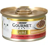 Gourmet Gold Sauce Delights med nötkött 85 g våt kattmat
