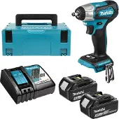 Makita DTW180RTJ - Mutterdragare - sladdlös - 2 hastigheter - 3/8" fyrkantig mejsel - 180 N·m - 2 batterier - 18 V