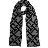Tommy Hilfiger TH Monogram Jacquard Scarf WiTH Wool