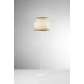 LUCE Design Golvlampa Gazebo, Creme / bärnsten, Vardagsrum / matsal, Trä, Golvlampa
