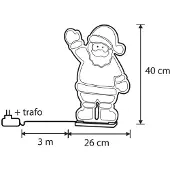 Luca Lighting Julbordslampa Jultomte inkl. LED med timer - Infinidade