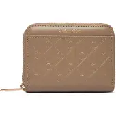 Calvin Klein Embossed Emblem Logo Zip Wallet