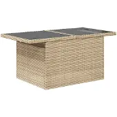 vidaXL Trädgårdsoffset med kudde med lagring 8 pcs Beige Poly rattan
