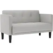 vidaXL Loveseat soffa molngrå 111 cm tyg
