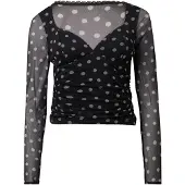 Abercrombie & Fitch T-shirt 'ZOE' svart / vit