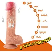 Docklandet AeroThrust Telescopic Dildo – 8 Lägen, Rotation & Sugkopp