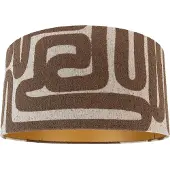 QAZQA Textil lampskärm brun med beige 50/50/25