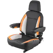 Vevor universalgaffeltrucksäte, traktorsäte med justerbart ryggstöd, armstöd, nackstöd och säkerhetsbälte, säkert traktorsäte med mikrobrytare, ergonomiskt gräsklipparsäte för kompaktlastare, bulldoze