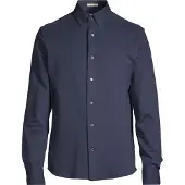 Gant för män. 3250271 Skjorta Regular Fit i marinblå stretchig piképunkt (L), Casual, Bomull, Lång ärm, Marino