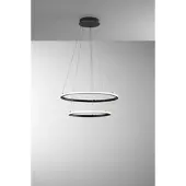 LUCE Design Pendellampa Axis, Svart, Vardagsrum / matsal, Metall, Modern