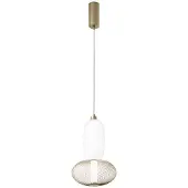 LUCE Design Pendellampa Inkas, Mässing / guld, Vardagsrum / matsal, Glas